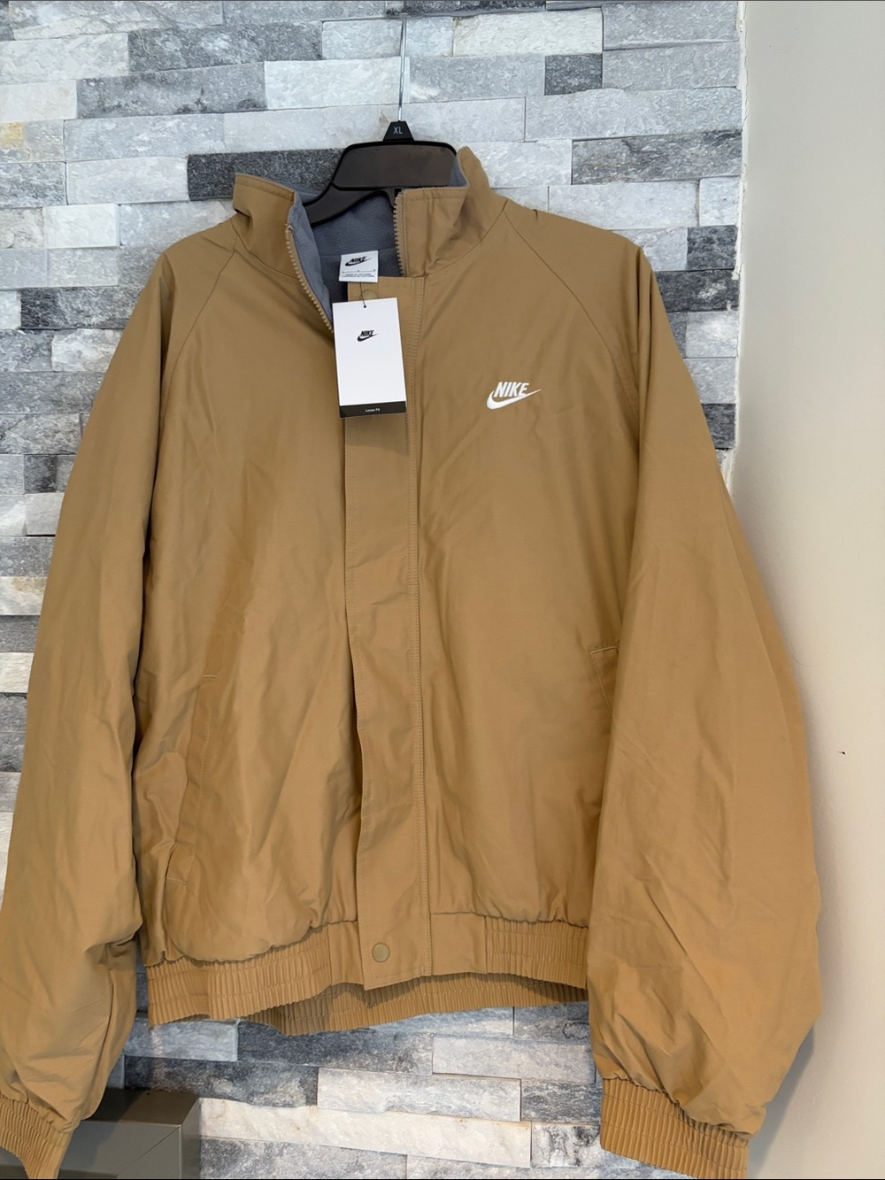 Nike tan club futura jacket men's new with tags size large